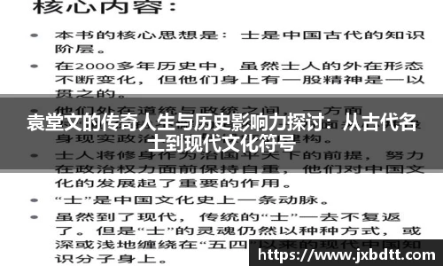 袁堂文的传奇人生与历史影响力探讨：从古代名士到现代文化符号